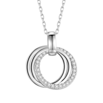 Collier Femme en Argent 925 Trois Anneaux