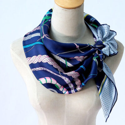 Foulard Femme en Soie Carré de Soie 90*90CM