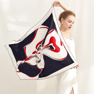 Foulard Femme en Soie Carré de Soie 90*90CM – Image 4
