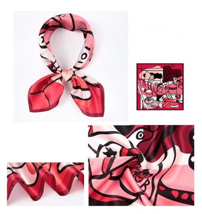 Foulard Femme Petit Foulard Carré de Soie – Image 2