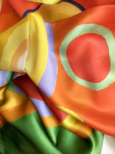 Foulard Femme Soie Carré de Soie Rythme, Joie de Vivre Robert Delaunay – Image 3
