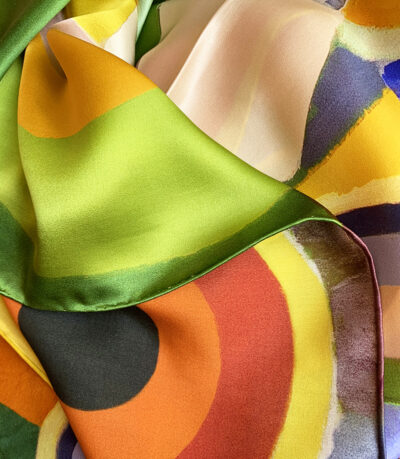 Foulard Femme Soie Carré de Soie Rythme, Joie de Vivre Robert Delaunay – Image 2