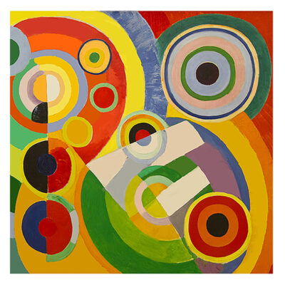 Foulard Femme Soie Carré de Soie Rythme, Joie de Vivre Robert Delaunay