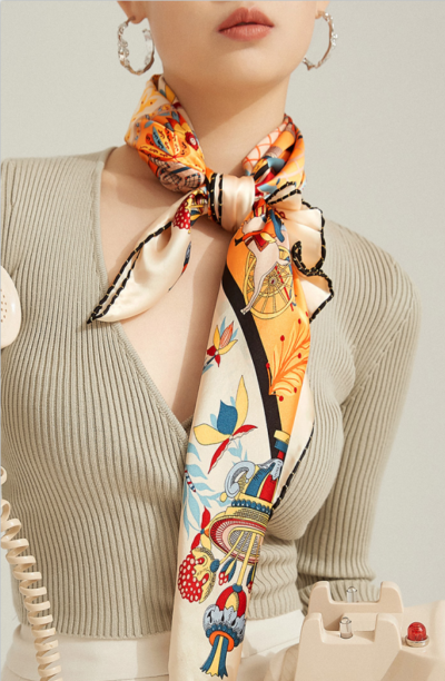 Foulard Soie Carré de Soie 90*90CM