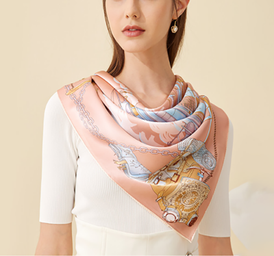 Foulard Soie Carré de Soie 90*90CM